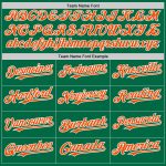 Personalized Authentic Sleeveless Baseball Jersey in Kelly Green, Orange & White Personalized Kelly Green Orange-White Authentic