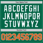 Customizable Authentic Throwback Baseball Jersey - Personalized Kelly Green & Orange-White Team Name & Number Personalized