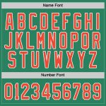 Custom Team Hockey Jersey with Personalized Name & Number - Kelly Green, Orange & White Personalized Kelly Green Orange-White