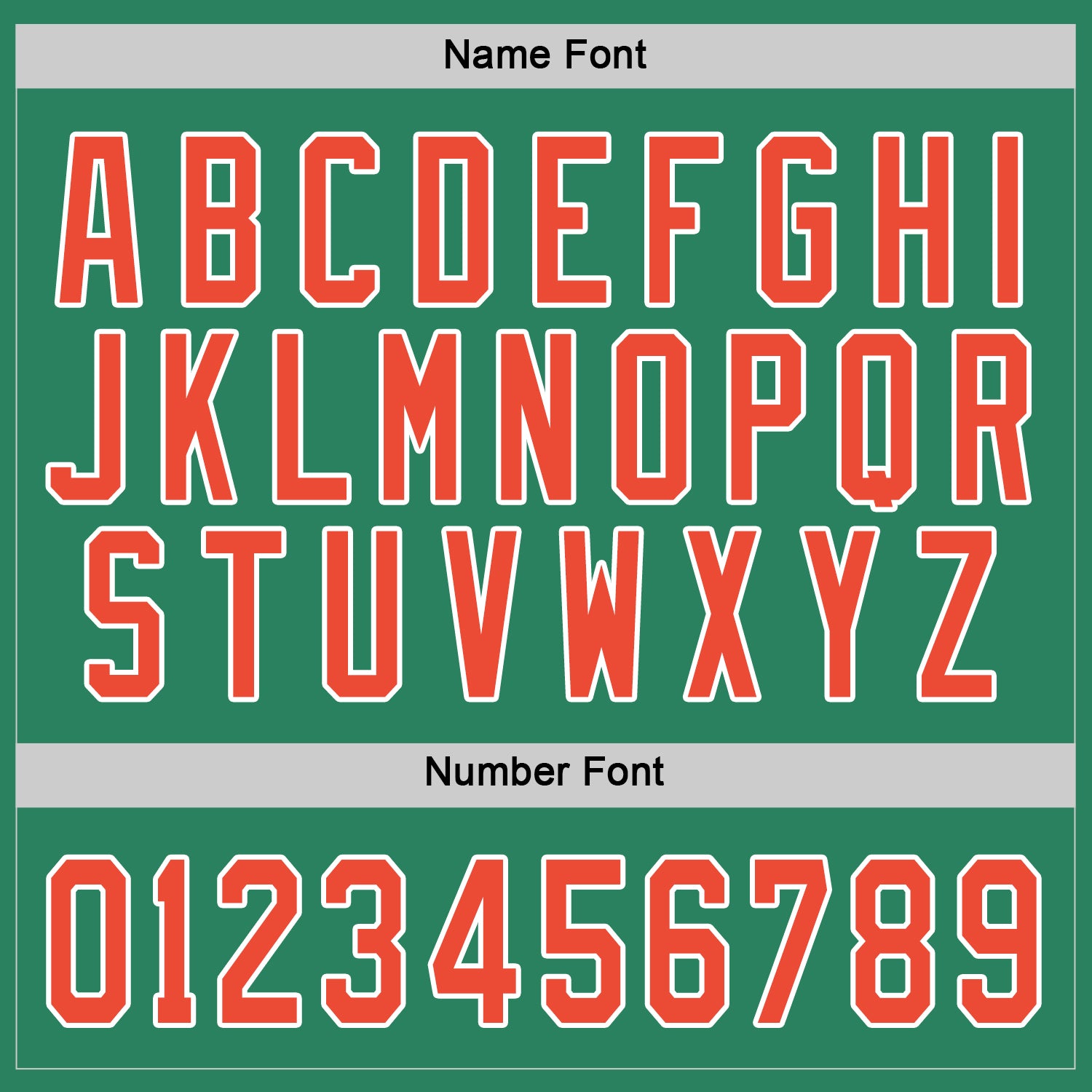 Personalized Kelly Green Orange-White Hockey Jersey Team Custom Name and Number Custom Team Hockey Jersey with Personalized Name & Number - Kelly Green, Orange & White Personalized Kelly Green Orange-White - Image 3