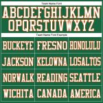 Custom Name Number Football Jersey - Personalized Kelly Green Orange-White Mesh Authentic Team Jersey Personalized Kelly