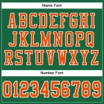 Personalized Kelly Green Orange White Football Jersey Authentic Mesh Design Personalized Kelly Green Orange-White Mesh Authentic
