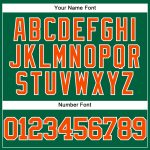 Personalized Kelly Green Throwback Baseball Jersey with Orange and White Mesh Design Personalized Kelly Green Orange-White