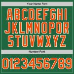 Custom Name and Number Personalized Kelly Green Baseball Jersey - Orange-White Mesh Authentic Throwback Design Personalized