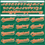 Custom Name and Number Performance Vapor Golf Polo Shirt in Kelly Green with Orange and White - Personalized Team Apparel