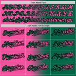 Custom Name and Number Kelly Green Pink-Black Gradient Unisex Softball Jersey - Personalized Two-Button Fashion Design Personalized
