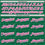 Custom Name Number Authentic Split Fashion Baseball Jersey - Personalized Kelly Green Pink-Gray Team Apparel Personalized