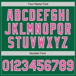 Custom Name Number Authentic Split Fashion Baseball Jersey - Personalized Kelly Green Pink-Gray Team Apparel Personalized