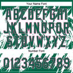 Custom Name & Number Unisex Softball Jersey - 3D Pattern in Kelly Green, Pink & White, Sharp Shape, Two-Button Design Personalized
