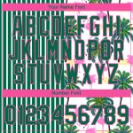 Custom Name Number 3D Tropical Hawaii Palm Tree Flamingo T-Shirt in Kelly Green Pink White - Performance Team Wear Personalized
