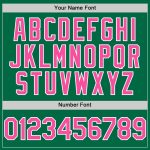 Personalized Authentic Sleeveless Baseball Jersey in Kelly Green with Pink and White Trim Personalized Kelly Green Pink-White