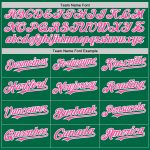 Personalized Authentic Sleeveless Baseball Jersey in Kelly Green with Pink and White Trim Personalized Kelly Green Pink-White
