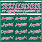 Custom Name Number Sleeveless Baseball Jersey for Team - Personalized Kelly Green Pink White Authentic Personalized Kelly