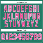 Custom Name and Number Authentic Basketball Jersey - Personalized Kelly Green with Pink & White Design Personalized Kelly