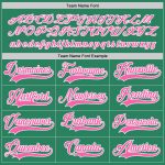 Custom Team Hockey Jersey - Personalized Kelly Green with Pink-White Design, Custom Name and Number Personalized Kelly Green