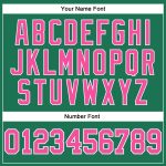 Personalized Salute To Service T-Shirt with Custom Name and Number - Kelly Green, Pink-White, Long Sleeve Performance Apparel