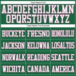 Custom Name Number Personalized Football Jersey in Kelly Green Pink-White Mesh Style Personalized Kelly Green Pink-White