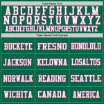 Custom Name and Number Personalized Throwback Football Jersey in Kelly Green with Pink-White Mesh Personalized Kelly Green