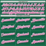 Custom Name and Number Performance T-Shirt in Kelly Green with Pink-White Design - Perfect Team Apparel Personalized Kelly