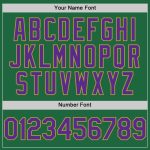 Custom Name Number Authentic Throwback Baseball Jersey - Personalized Kelly Green Purple Old Gold Mesh Team Jersey Personalized