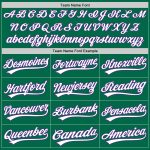 Custom Name and Number Throwback Baseball Jersey in Kelly Green and Purple-White - Authentic Team Design Personalized Kelly