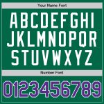 Custom Name and Number Throwback Baseball Jersey in Kelly Green and Purple-White - Authentic Team Design Personalized Kelly