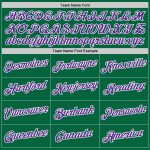 Personalized Kelly Green Basketball Jersey - Purple-White Authentic Throwback Style Personalized Kelly Green Purple-White