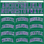 Custom Name and Number Authentic Throwback Basketball Jersey in Kelly Green Purple-White Personalized Kelly Green Purple-White