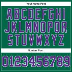 Custom Name and Number Authentic Throwback Basketball Jersey in Kelly Green Purple-White Personalized Kelly Green Purple-White