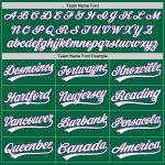 Custom Name Number Authentic Split Baseball Jersey Kelly Green Purple Yellow Personalized Kelly Green Purple-Yellow Authentic