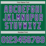 Custom Name Number Authentic Split Baseball Jersey Kelly Green Purple Yellow Personalized Kelly Green Purple-Yellow Authentic