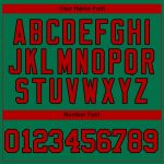 Custom Authentic Baseball Jersey - Personalized Kelly Green Red-Black with Team Name & Number Personalized Kelly Green Red-Black