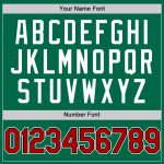 Custom Name Number Authentic Throwback Baseball Jersey in Kelly Green Red-Black - Personalized Team Apparel Personalized