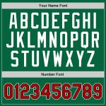Personalized Authentic Basketball Jersey in Kelly Green with Red-Black Design Personalized Kelly Green Red-Black Authentic