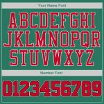 Custom Name & Number Authentic Throwback Basketball Jersey - Personalized Kelly Green Red-Black Team Jersey Personalized
