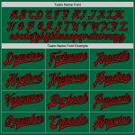 Personalized Varsity Letterman Jacket in Kelly Green, Red, and Black - Full-Snap Bomber Style Personalized Kelly Green Red-Black