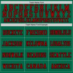 Custom Name and Number Personalized Football Jersey - Authentic Red-Black Mesh, Kelly Green Team Colors Personalized Kelly