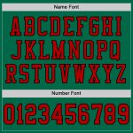 Custom Name and Number Personalized Football Jersey - Authentic Red-Black Mesh, Kelly Green Team Colors Personalized Kelly