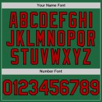 Custom Name and Number Kelly Green Red-Black Authentic Throwback Baseball Jersey - Personalized Team Jersey Personalized