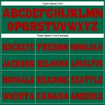 Custom Name and Number Fleece Jogger Sweatpants in Kelly Green and Red - Personalized Team Apparel Personalized Kelly Green