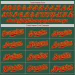 Custom Name and Number Kelly Green Red-Gold Authentic Baseball Jersey - Personalized Team Apparel Personalized Kelly Green