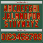 Custom Name and Number Kelly Green Red-Gold Authentic Baseball Jersey - Personalized Team Apparel Personalized Kelly Green