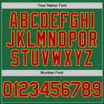 Custom Team Name Number Jersey - Authentic Kelly Green Red-Gold Mesh Throwback Baseball Jersey Personalized Kelly Green Red-Gold