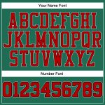 Custom Name and Number Basketball Jersey - Authentic Red-Black Pinstripe in Kelly Green, Personalized Team Apparel Personalized