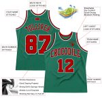 Custom Name and Number Basketball Jersey - Authentic Red-Black Pinstripe in Kelly Green, Personalized Team Apparel Personalized