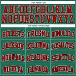 Custom Name and Number Basketball Jersey - Authentic Red-Black Pinstripe in Kelly Green, Personalized Team Apparel Personalized