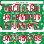 Custom Name Number 3D Santa Claus Performance Golf Polo Shirt - Personalized Kelly Green Red-White Design Personalized Kelly