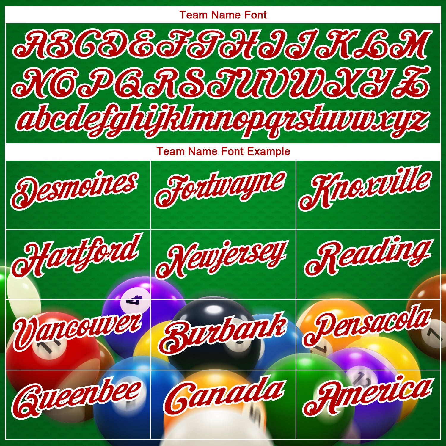 Personalized Kelly Green Red-White 3D Pattern Design Billiards 8 Ball Performance Polo Shirt Team Custom Name and Number Custom Name Number 3D Pattern Billiards Polo Shirt in Kelly Green Red-White, Performance Short Sleeve Team Apparel Personalized - Image 3