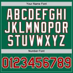 Custom Name and Number 3D Twinkle Star Baseball Jersey in Kelly Green Red-White Gradient Design Personalized Kelly Green