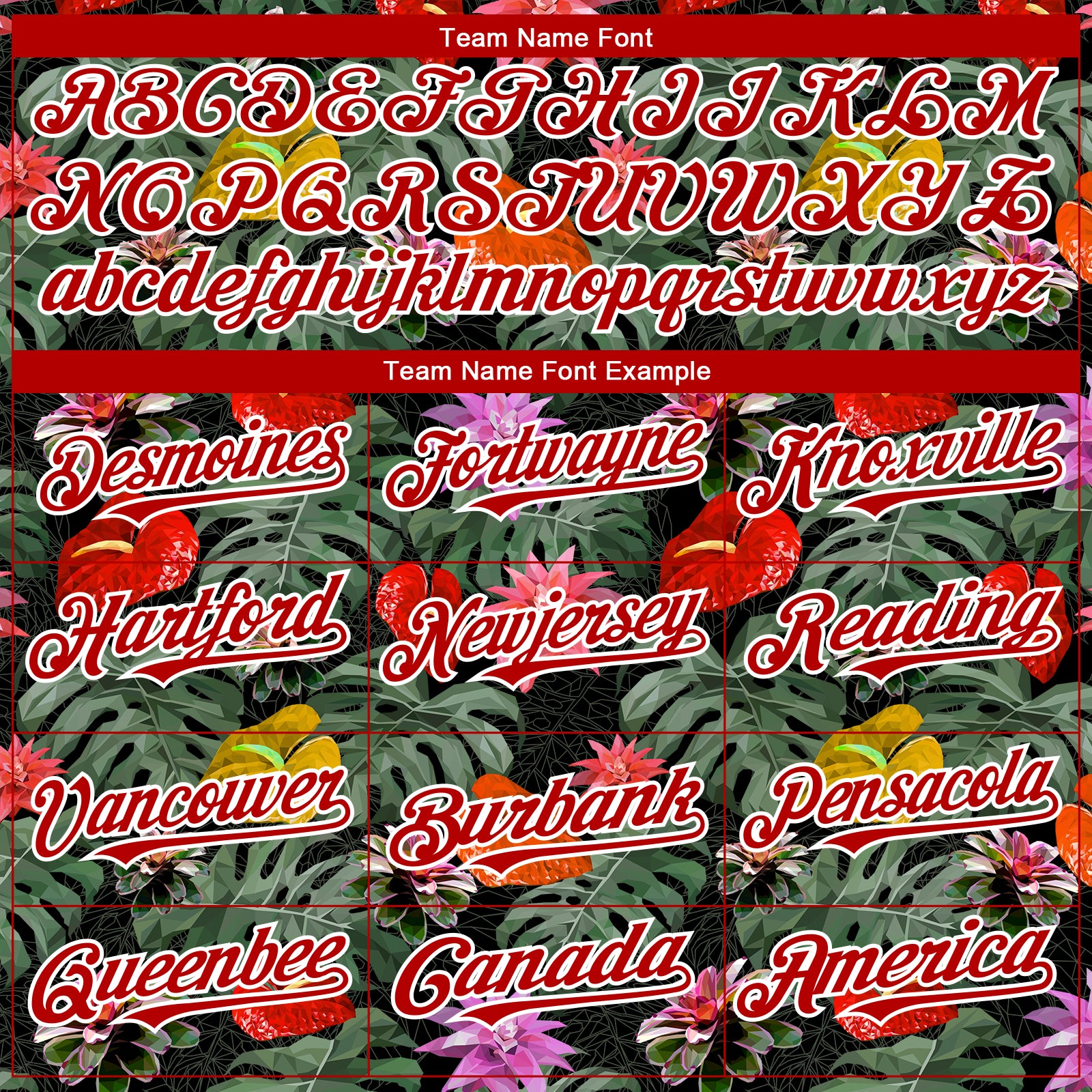 Personalized Kelly Green Red-White 3D Pattern Design Tropical Anthurium Flower Authentic Baseball Jersey Personalized Tropical Anthurium Flower 3D Pattern Baseball Jersey in Kelly Green Red-White Design Personalized Kelly Green - Image 4